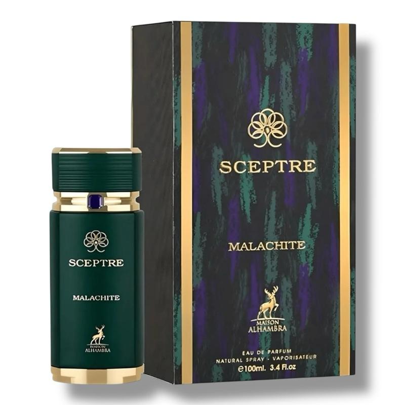 Sceptre Malachite 100ml EDP — Unisex Fresh-To-Warm Arabian Perfume | Mango-Like Citrus, Spicy Floral Heart & Amber-Woody Base | Long-Lasting Signature Scent By Maison Alhambra