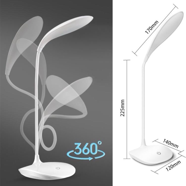 Dimmable Desk Lamp Rechargeable with USB – Wireless & Wired, 1200mAh Battery, Touch Control, Adjustable Brightness & Color Modes, Modern LED Light for Office, Bedroom, Study & Reading flashlight