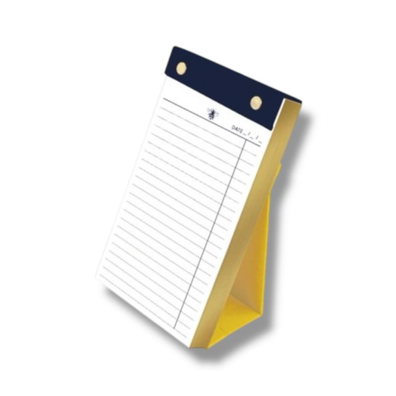 To-Do List Pad – 200 Pages, Tri-Fold Stand, Magnetic Cover, Organiser for Home, Work & School, Stylish Gold-Foiled Bee & Floral Design - Yellow Busy Bee Life Note Pad.