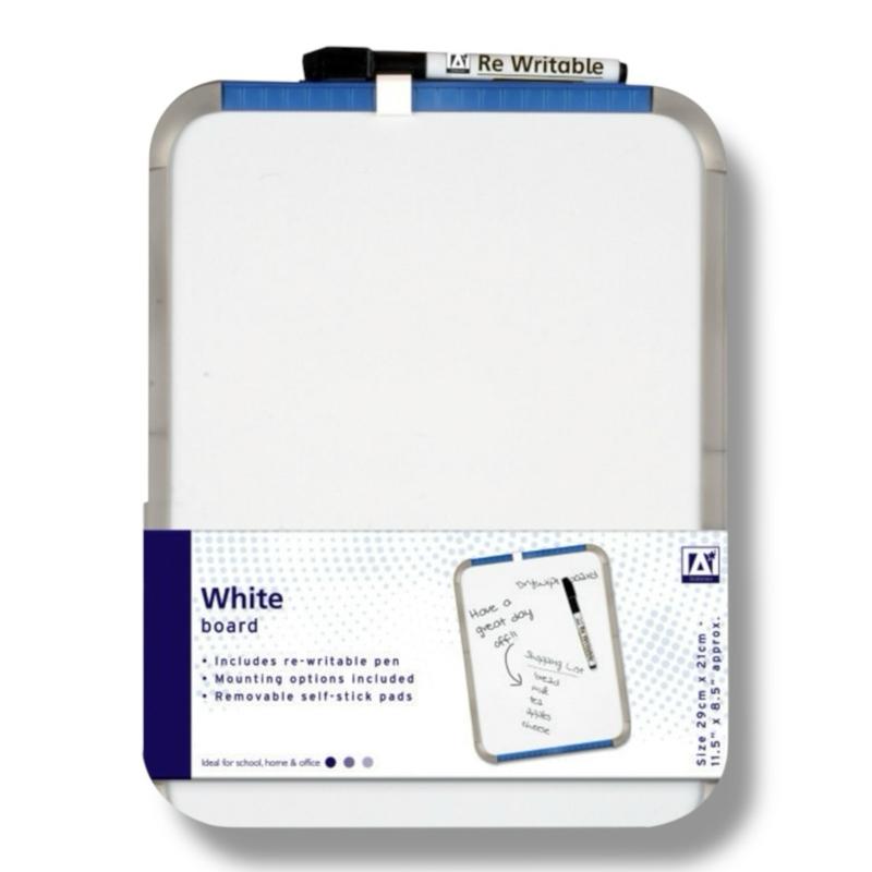 A4 Whiteboard with Marker Pen - Compact Dry Erase Board for Home, Office, School Use, Portable, Easy to Write & Erase, Ideal for Notes, Reminders, Planning & Brainstorming. - Anker