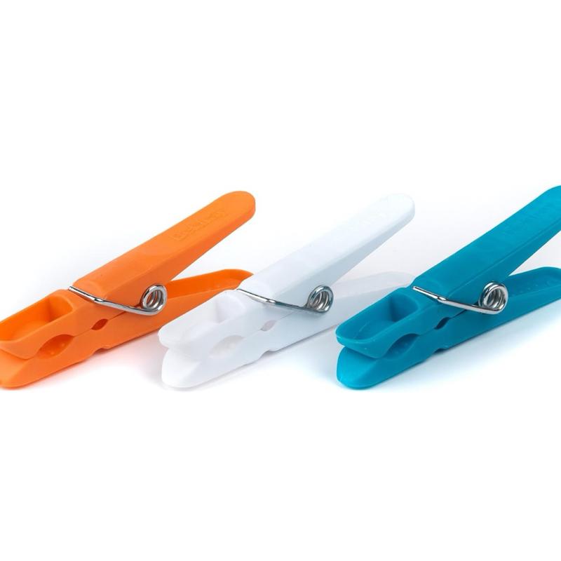 Clothes Pegs 100 Pack Strong Durable Weather Resistant Laundry Washing Line Pegs for Outdoor Indoor Drying Airer Rotary Line Secure Grip Non Slip Plastic Peg Set Household Essential -Minky Hanging Light Organiser Lightweight