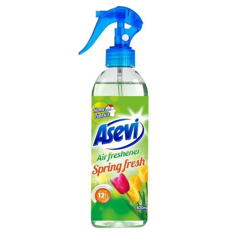 Odour Eliminating Air Freshener Home & Fabrics Spray 400ml - Spring | For Homes, Cars, Fabrics, Offices | Multi purpose use | Odour Eliminator | Fragrance Household Burst Scented | Fresh Smell Of Spring | Asevi