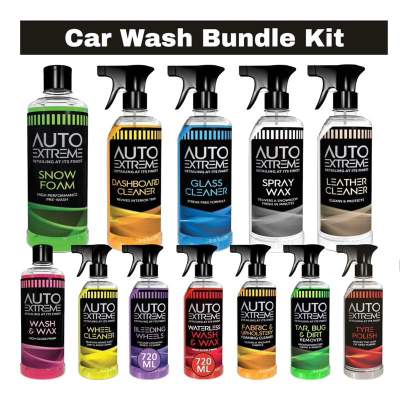Car Wash and Detailing Custom Bundle Kit - Create Your Own Bundle. Snow Foam, Wash And Wax, Wheel Cleaner, Fabric And Upholstery Foam Cleaner, Pre Wash, Tyre Polish, Tar Bug And Dirt Cleaner, Leather Cleaner, Glass Cleaner, Spray Wax, Wax And Polish suppl