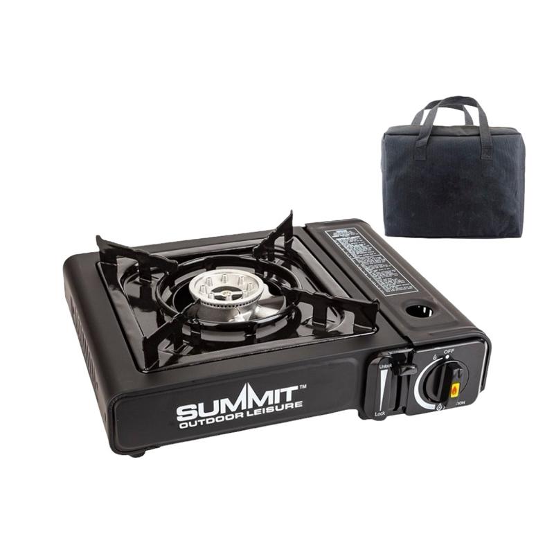 Portable Gas Stove with Carry Bag Summit Outdoor Cooking Camping Cooker, Hiking, On The Go, Use Anywhere, Caravan. light Weight And Compact For Outdoor Adventures