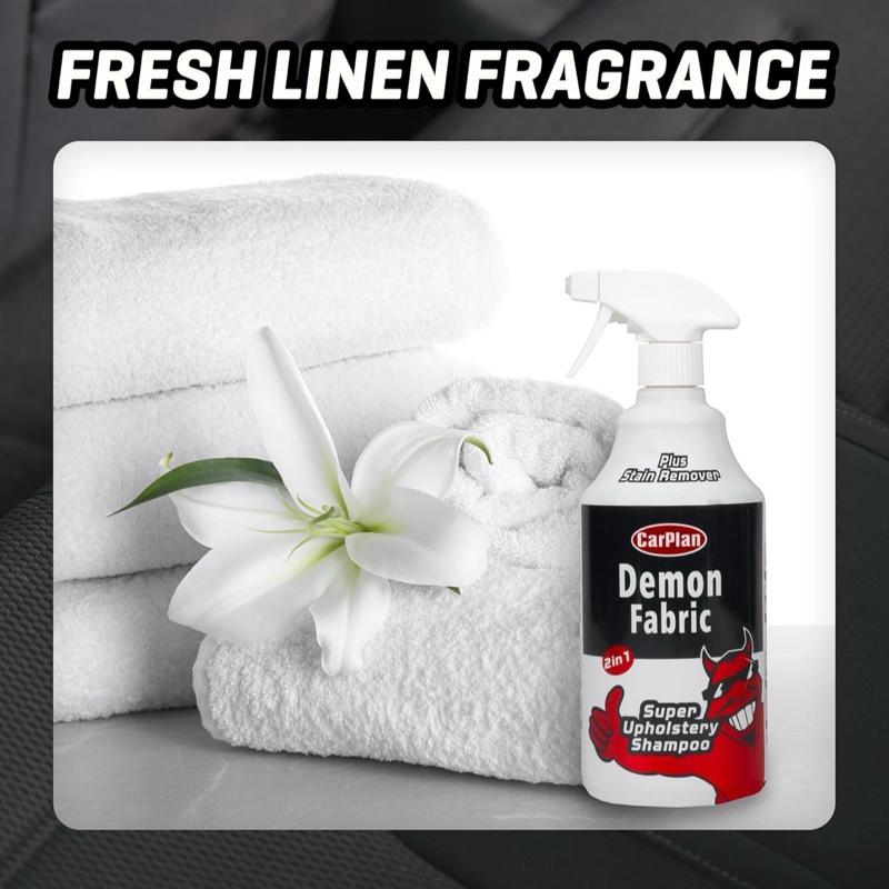 Car Stain Remover & Fabric Cleaner 1 Litre CarPlan Demon | Powerful Interior Cleaner for Seats, Carpets & Upholstery | Car Detailing & Valeting Essential coating leather supplies tools