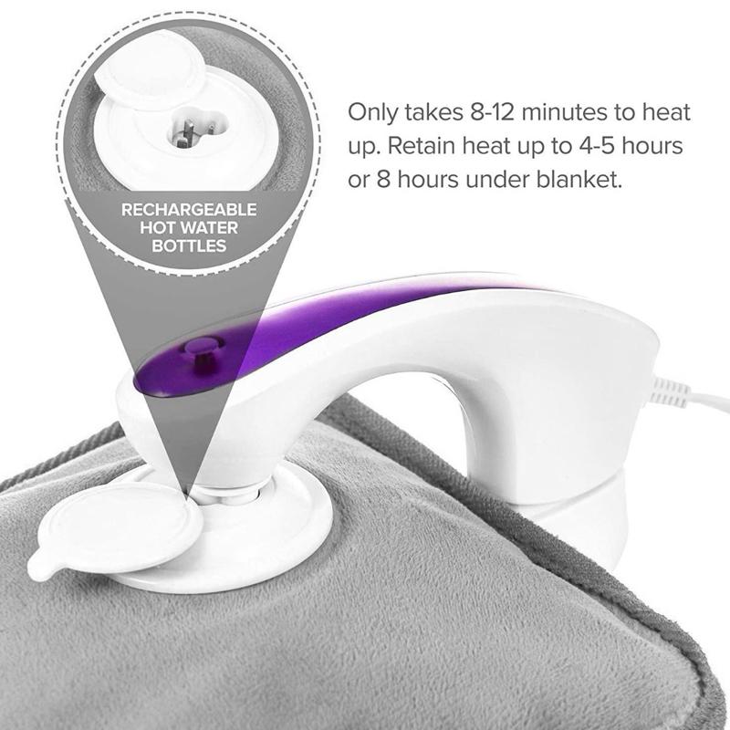 Rechargeable Electric Hot Water Bottle for Comfort And Pain Relief | Portable & Cordless Heat Pad | Fast Heating | Safe & Reusable | Muscle Relaxation & Comfort | Home & Travel Use | Bauer Professional