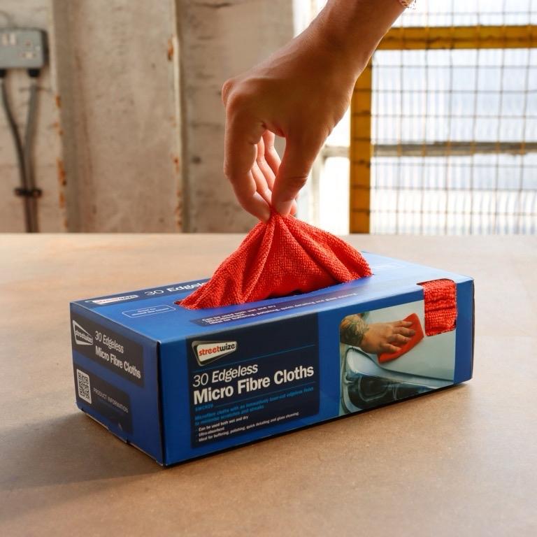 30 Pack Edgeless Microfibre Cloths | Super Absorbent, Streak-Free & Reusable | Scratch-Free Cleaning for Car, Home & Office | Lint-Free, Non-Fraying, Machine Washable | Perfect for Buffing, Polishing, Detailing & Glass Cleaning | 30cm x 30cm