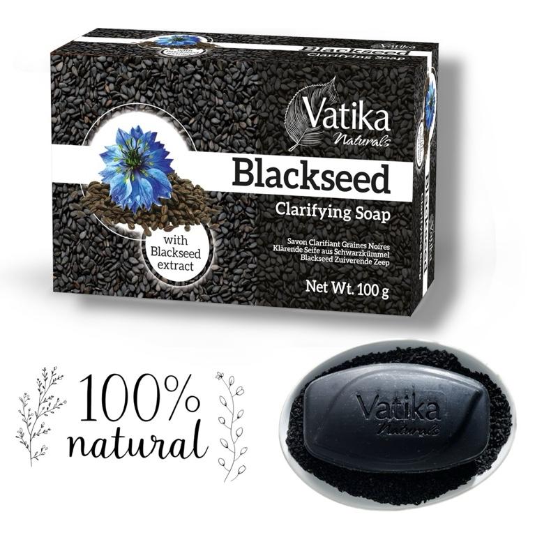 Natural Black Seed Soap - Dabur Vatika Deep Cleansing & Nourishing Herbal Soap with Antioxidants for Healthy Skin Body Care Antibacterial Clear Gentle Radiant Comfort Cleanser Body Wash