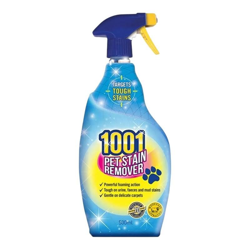 Pet Stain Remover Spray 500ml – Carpet & Upholstery Cleaner for Pet Urine, Vomit & Odours – Deep Cleaning & WoolSafe Approved 1001 disinfectant