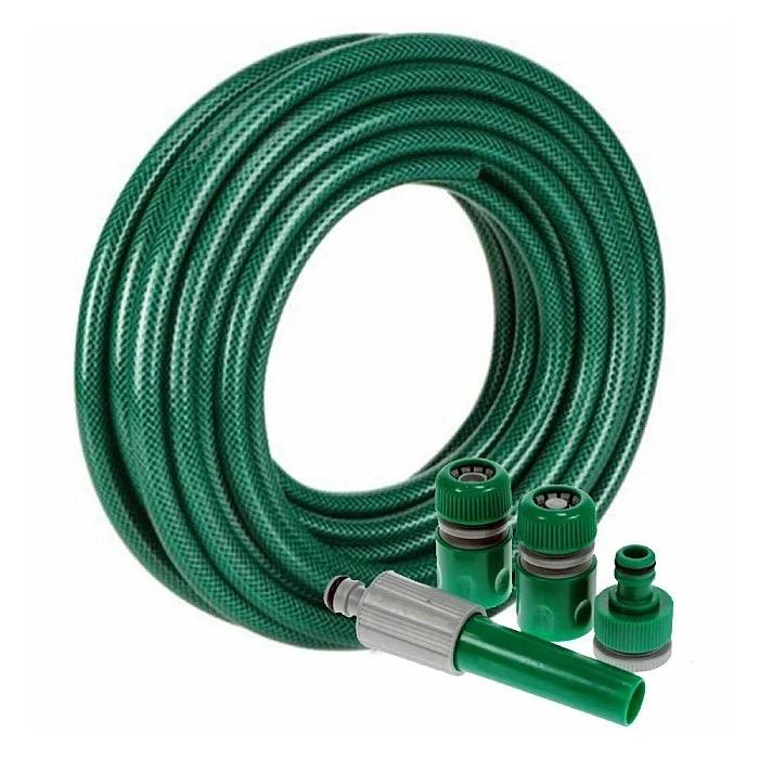 30m Garden Hose with Adjustable Spray Nozzle And Tap Fittings | Durable Flexible Watering Hose Set for Gardens, Lawns & Patios | Universal Tap Fittings for Easy Connection - Garden Essentials- Gardeing