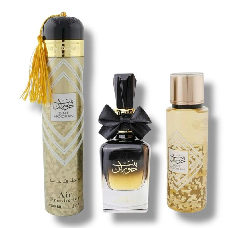 Ard Al Zaafaran Bint Hooran | Gift Set For Women 100ml EDP + Air Freshener + Body Spray