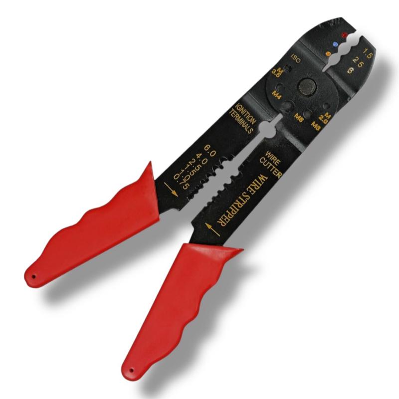 Wire Crimper And Stripper 8” For Electrical Cable | Electrician Tools | Tool Box Essential | Precision Wire Striper | DIY Tools | Professional Tools | VDE