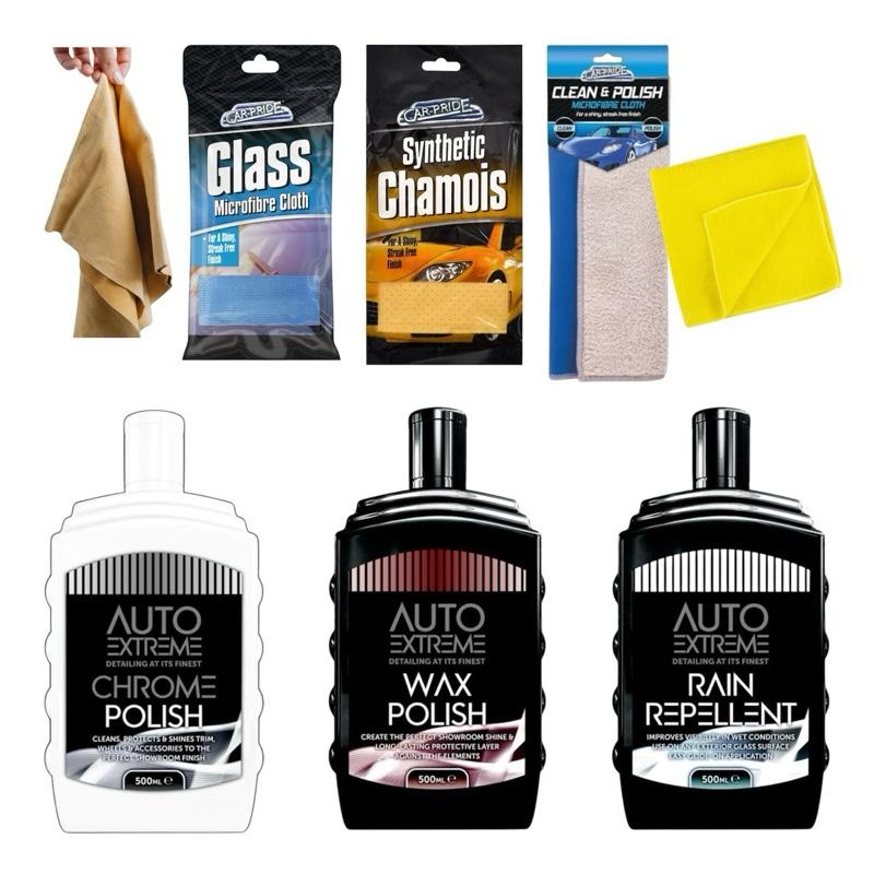 Car Wash and Detailing Custom Bundle Kit - Create Your Own Bundle. Snow Foam, Wash And Wax, Wheel Cleaner, Fabric And Upholstery Foam Cleaner, Pre Wash, Tyre Polish, Tar Bug And Dirt Cleaner, Leather Cleaner, Glass Cleaner, Spray Wax, Wax And Polish suppl