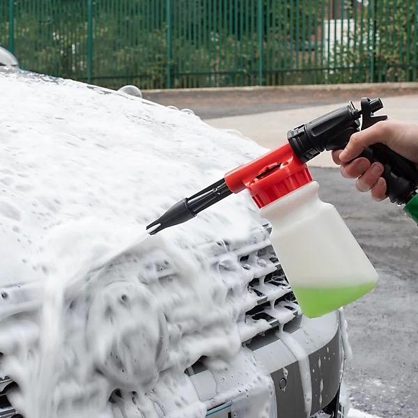 AX Snow Foam Gun Sprayer Cannon 900ml – Pre Wash Garden Hose Attachment | Concentration Adjustable | Shampoo | Wash And Wax | l Effortless Exterior Cleaning with Thick Foam | Car Cleaning Tool | Detailing | Valeting | Attachment | Car Wash Essential coati