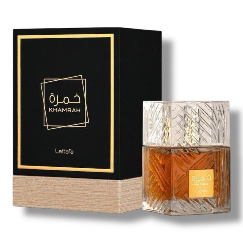 ORIGINAL Lattafa Khamrah 100ml EDP – Unisex Arabian perfume with warm spice, sweet praline, vanilla, oud & amber. Long-lasting luxury scent