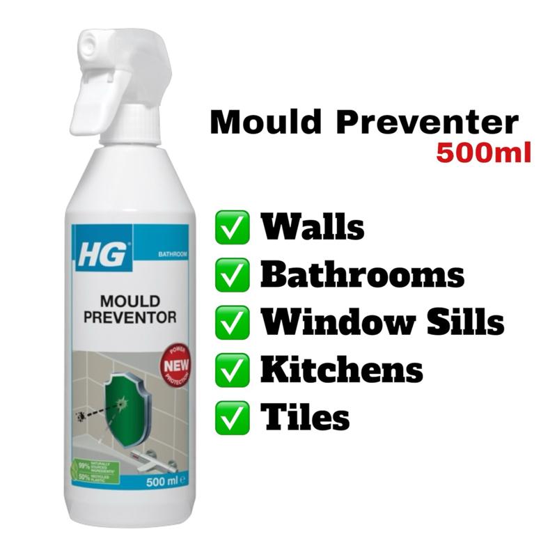 HG Mould Preventer 500ml | Long-Lasting Protection Against Mould & Mildew , House Hold Cleaner, Surface, Home Care, Walls, Tiles, Kitchen, Bathroom Household Spray Window remover Silicone Clean