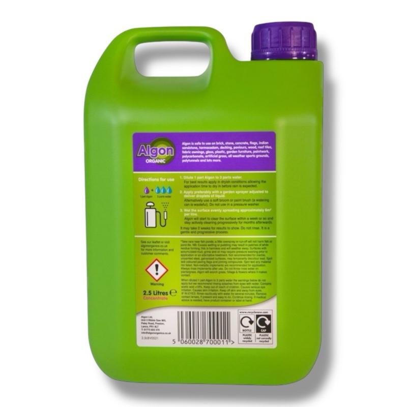 Path, Patio & Decking Cleaner 2.5L – Eco-Friendly, Biodegradable, No Scrubbing, Pet & Wildlife Safe, Removes Dirt, Grime & Algae, Long-Lasting Outdoor Surface Cleaner for Fences & More Garden, Driveway Cleaning- Algon Organic