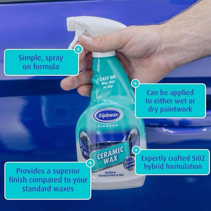 Triplewax Ceramic Spray Wax 500ml – Ultimate Protection & Shine. Paint Protection | Car Wash | Detailing | Valeting | Wash And Wax | After Care | Rain Protection | Dirt Protection | Road Grime Protection | Auto Cleaning | Automotive tools