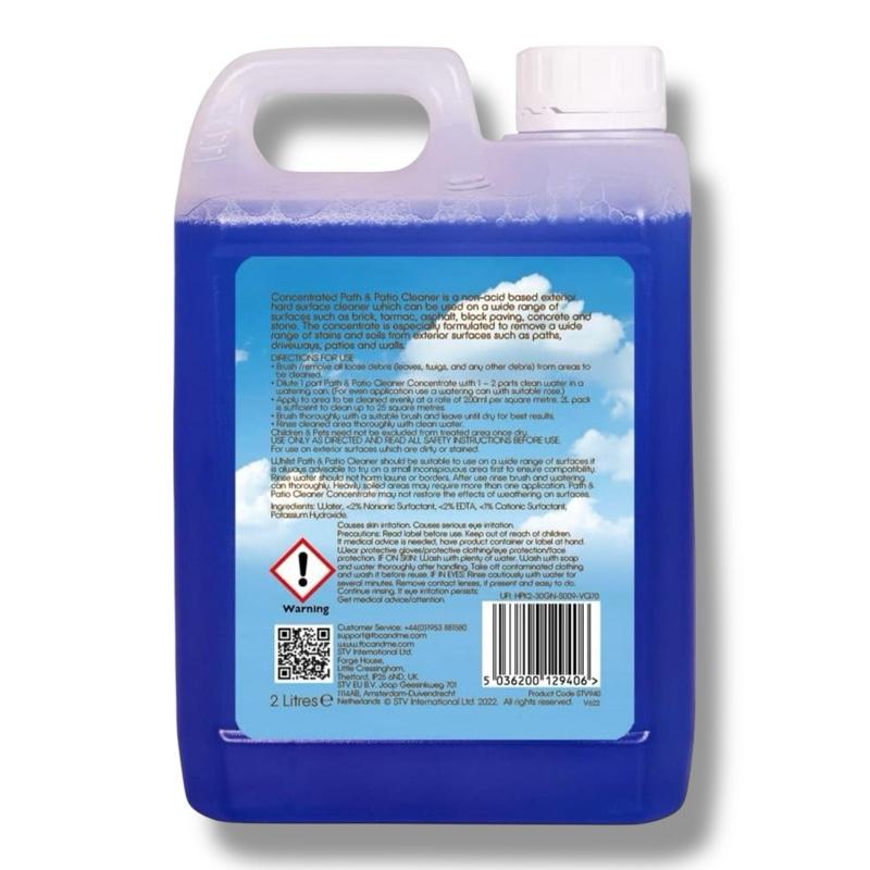 Concentrated Path & Patio Cleaner 2L – Powerful Outdoor Surface Cleaner for Removing Dirt, Algae & Moss – Long-Lasting Protection for Patios, Driveways & Pathways – Defenders