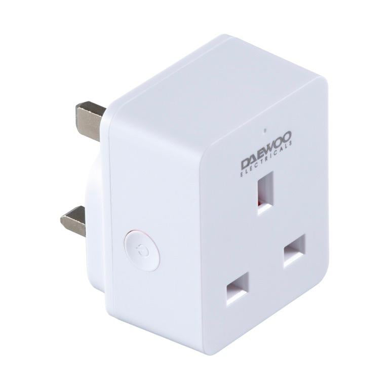 Smart Plug, Wi-Fi Outlet Compatible with Alexa, Google Home, Wireless Smart Socket with Energy Monitoring, Timer & APP Remote Control - No Hub Required Daewoo WiFi Smart Plug Adaptor | 13A | Voice Control Compatible | Remote Control via App Smart (1 Pack)