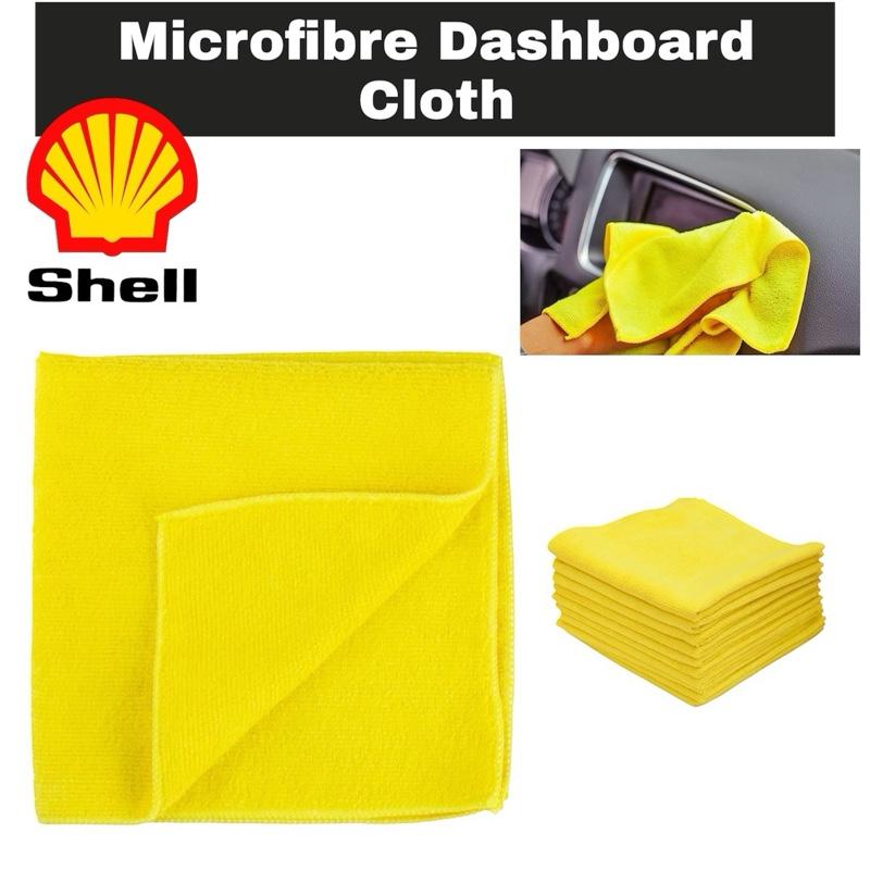 Shell Microfibre Dashboard & Interior Cleaning Cloth – 35x35cm Streak-Free, Lint-Free, Scratch-Free – Dusting, Polishing, Cleaning Car Dashboards, Trim, Touchscreens, Consoles – Super Soft, Highly Absorbent & Reusable – Use Dry or Damp detailing supplies