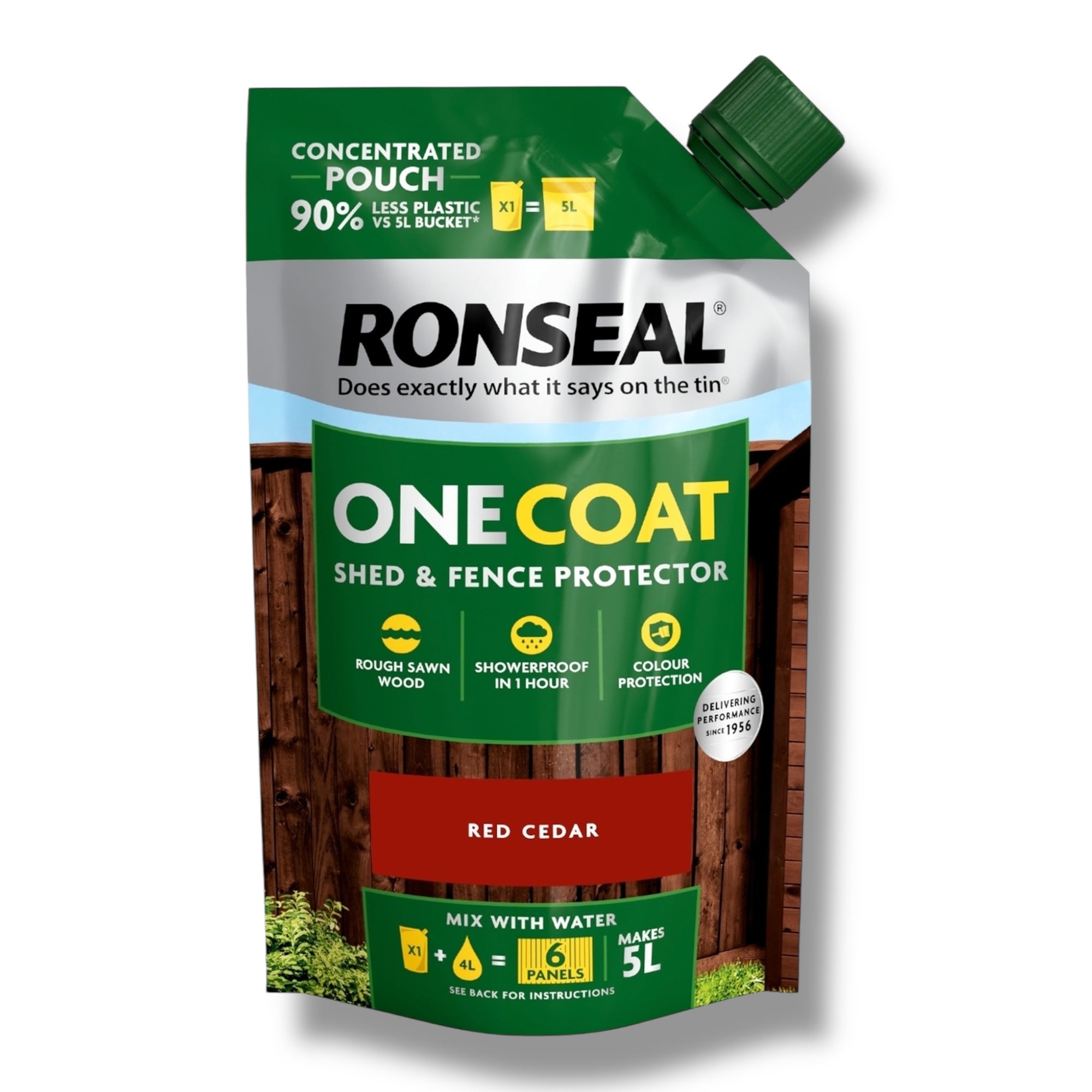 Ronseal One Coat Fence & Shed Paint 950ml Concentrate - Just Add Water - Makes 5L