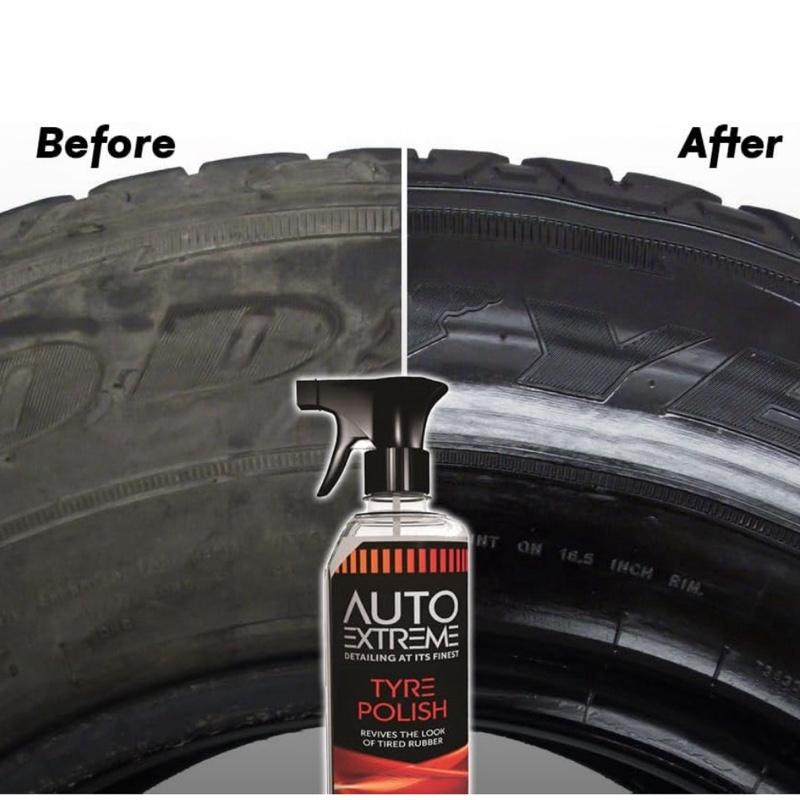 Tyre Polish 720ml Auto Extreme - Car Tyre Cleaner, Glossy Finish & Protection, Easy Application for Professional Car Detailing, Restores Tyres to Original Shine, Water & Dirt Repellent, 720ml for Car Valeting & Maintenance coating supplies tire gel