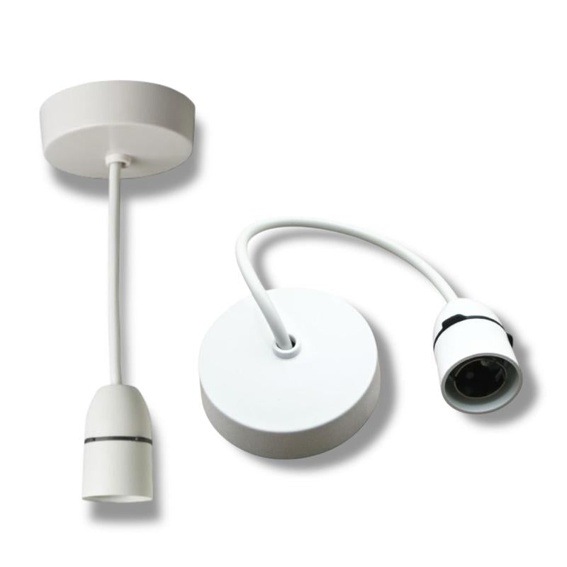 Pendant Ceiling Light Fitting 6” (15cm), Short Skirt Securlec Pendant Kit Lampholder | Easy-to-Install Ceiling Light Fitting, Standard UK Spec, Living Room, Bedroom, Kitchen, Garage, Shed, Rewire, Installation, New Build, House, Home, Ceiling Rose