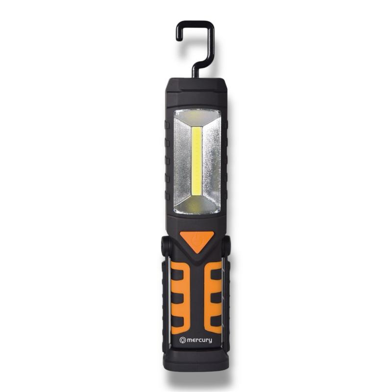 3-in-1 Rechargeable Magnetic LED Worklight | COB Torch with Emergency Red Light & Power Bank | Magnetic Base & Hook | Portable for DIY, Garage, Camping & Car Use – Mercury