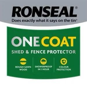 Ronseal - Fence Life One Coat 5L | Fence & Shed Paint | Paint With One Coat