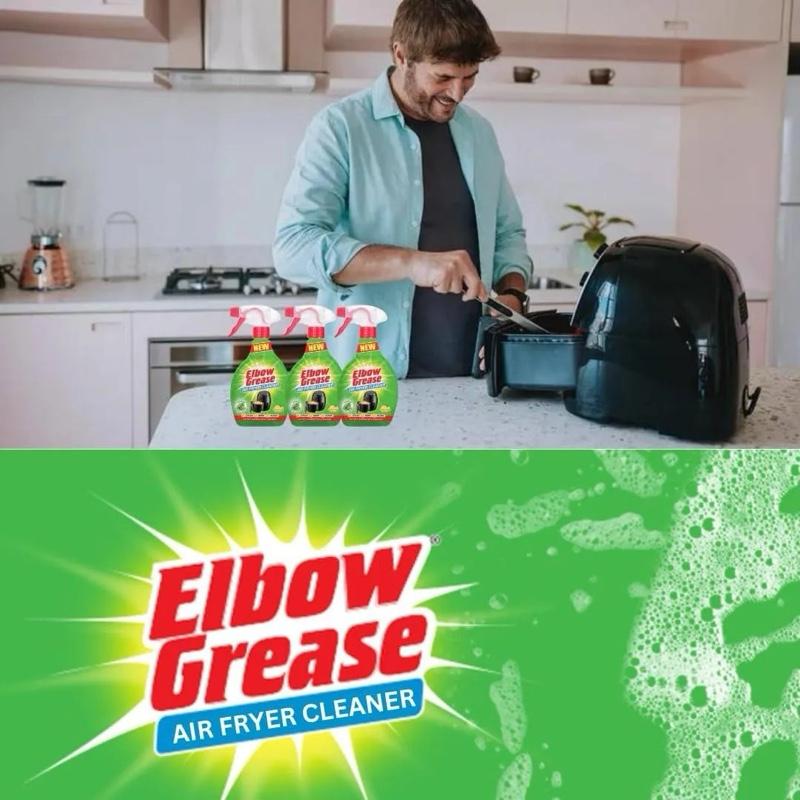 Air Fryer Cleaner Lemon Fresh 500ml – Powerful Degreasing l Elbow Grease | Cleaning Household Spray | Scented | Safe To Use On Air Fryer | Soray Wipe Rinse Formula | Fast Easy Clean