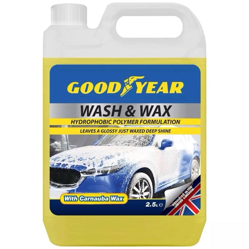 Car Wash & Wax Shampoo 2.5L | Cleans, Shines & Protects Vehicle Paintwork | Goodyear Auto Detailing Formula | Car Valeting | Cleaning - Car Care