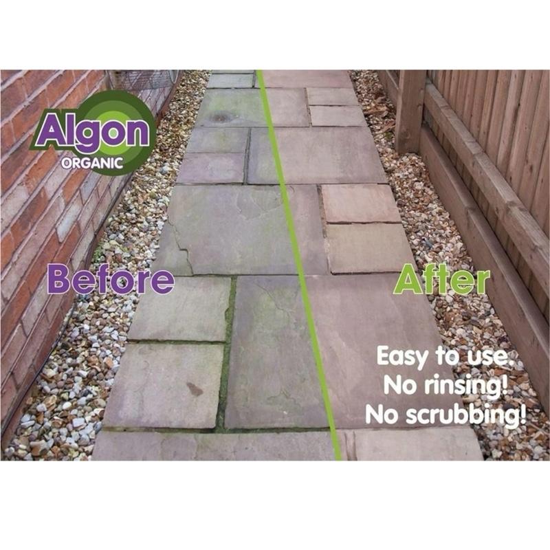 Path, Patio & Decking Cleaner 2.5L – Eco-Friendly, Biodegradable, No Scrubbing, Pet & Wildlife Safe, Removes Dirt, Grime & Algae, Long-Lasting Outdoor Surface Cleaner for Fences & More Garden, Driveway Cleaning- Algon Organic