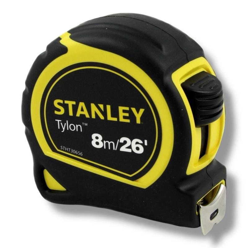 Stanley Tylon Heavy Duty Tape Measure 8m/26’ – Long Lasting, Durable, Professional Quality 8 Meters, 26 Inches, Nylon Coated, Professional