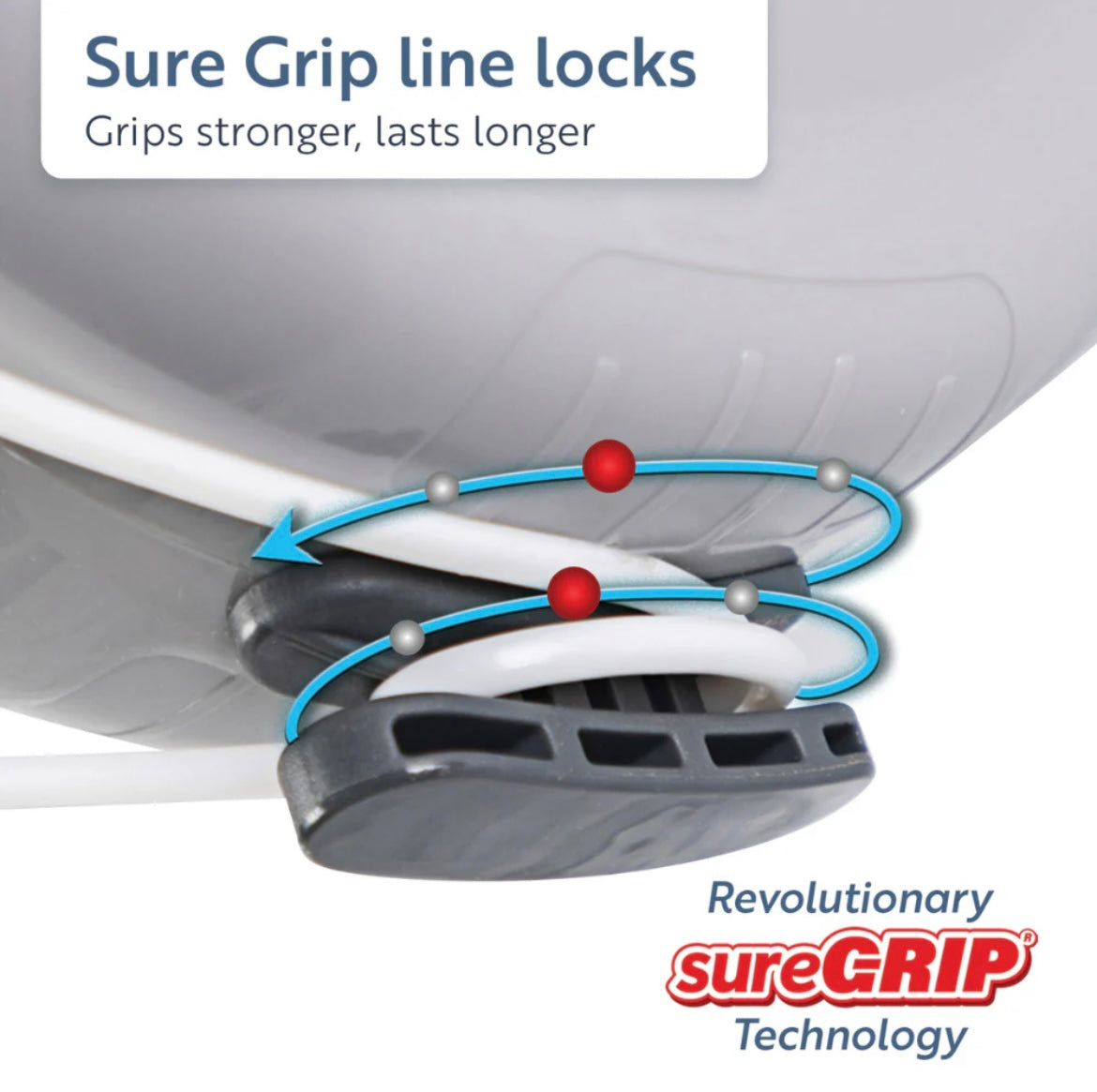 Minky 30m Retractable Washing Line Reel - Minky Sure Grip | Wall Mounted