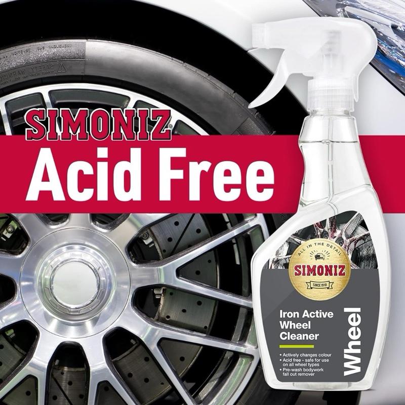 Simoniz Iron Active Colour Changing Wheel Cleaner 500ml | Acid-Free Fallout Remover for Alloys & Bodywork | Colour-Changing Formula | Removes Brake Dust, Grime & Iron Particles | Safe for All Wheel Types