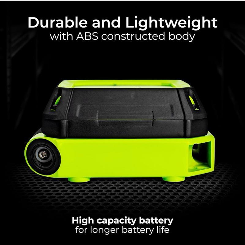 Luceco 10W LED Rechargeable Worklight – Portable & Powerful LED Lighting | Tough | Robust | LED | 4000K White Light | USB Car Chargeable | On Site | Home | Garage | Light Weight | Super Bright | 800 Lumens
