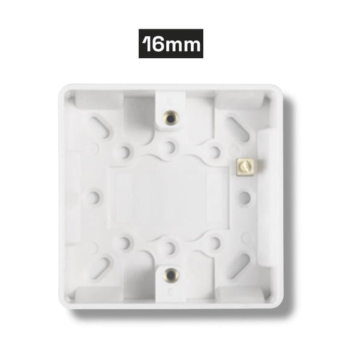 1 Gang Pattress Back Box – Available in 16mm, 35mm & 47mm BS 60670-1, Electrical Socket, Electrical Switch, Electrician, Home DIY plug