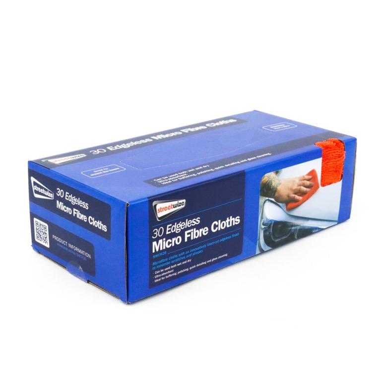 30 Pack Edgeless Microfibre Cloths | Super Absorbent, Streak-Free & Reusable | Scratch-Free Cleaning for Car, Home & Office | Lint-Free, Non-Fraying, Machine Washable | Perfect for Buffing, Polishing, Detailing & Glass Cleaning | 30cm x 30cm brush wash su