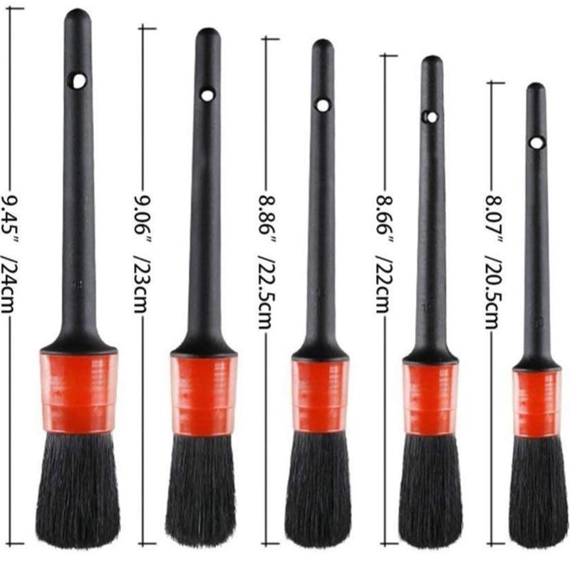 Auto Extreme Car Detailing Brushes Set – 5 Pack | Soft Bristle Cleaning Brushes for Interior, Exterior, Wheels, Vents & Trim | Scratch-Free Auto Detailing Tools, Car Wash, Interior Care