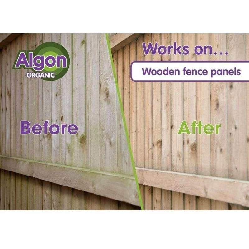 Path, Patio & Decking Cleaner 2.5L – Eco-Friendly, Biodegradable, No Scrubbing, Pet & Wildlife Safe, Removes Dirt, Grime & Algae, Long-Lasting Outdoor Surface Cleaner for Fences & More Garden, Driveway Cleaning- Algon Organic