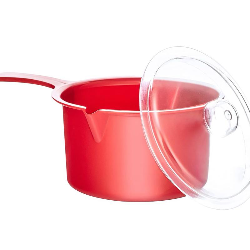 Microwave Saucepan & Lid 0.85L – Lightweight Cooking Pot Convenient & Versatile Cooking. Mess Free Kitchen Pot. Cookware. Ideal For Noodles, Pasta Soup, Porridge, Sauces and More. Dishwasher And Microwave Safe