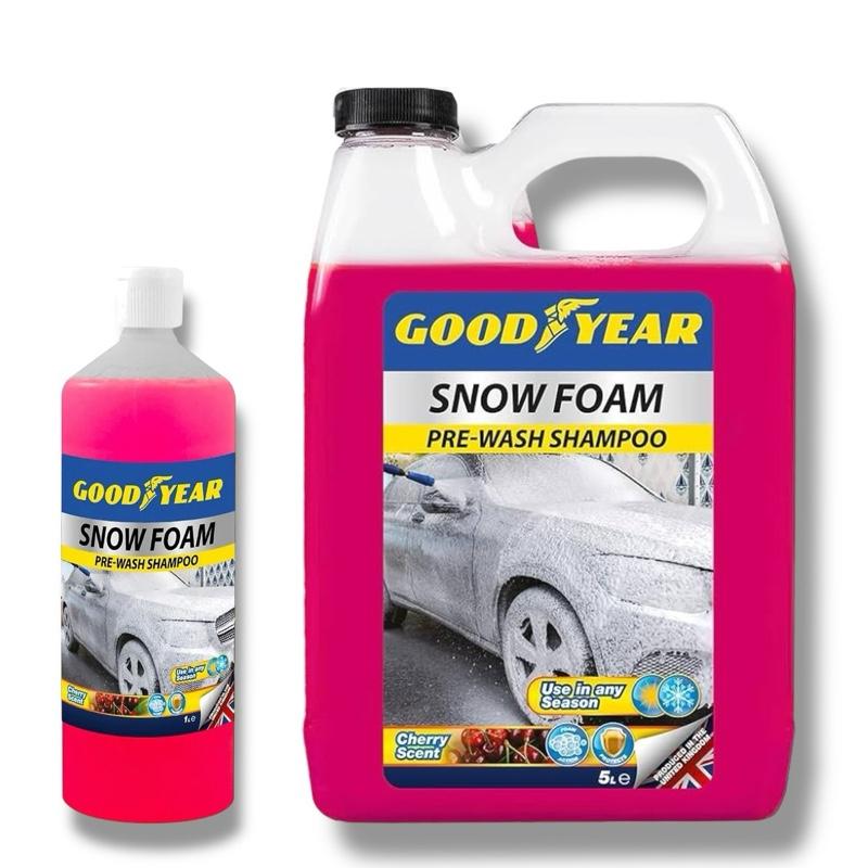 Snow Foam Car Shampoo 1 Litres- pH Neutral Pre-Wash Cleaner | Safe on All Paint Finishes | Thick Foaming Action | Goodyear - 1L, 5L - Car Wash