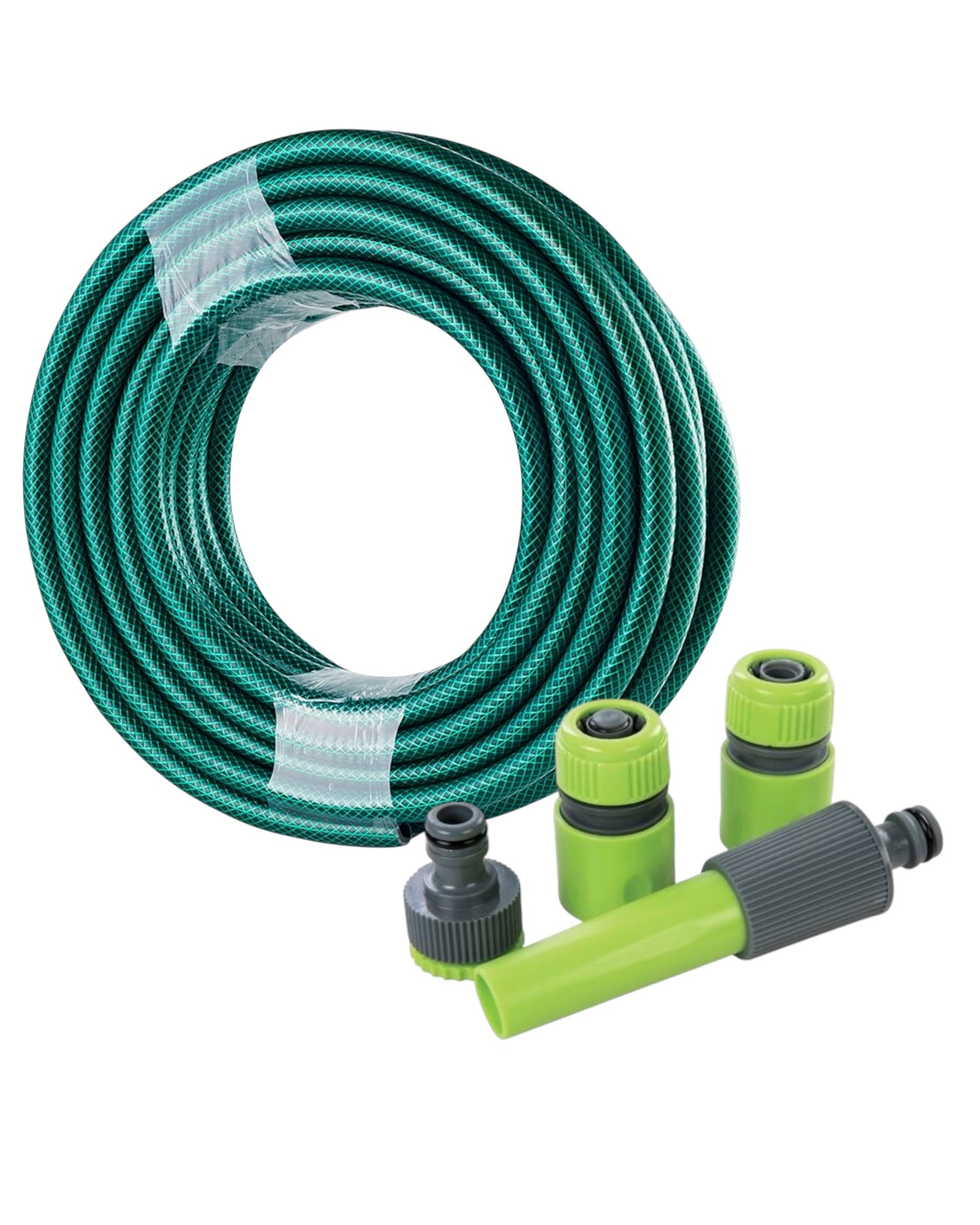Marksman Garden Hose 1/2” Reinforced With 4 Pc Attachments - PVC 15/30/50 Meters