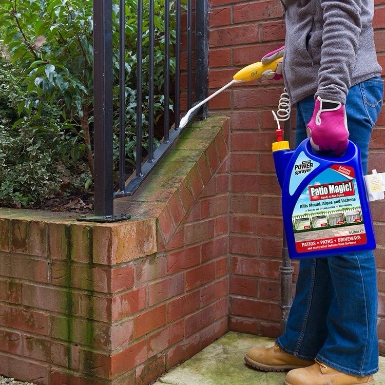 Patio Magic Patio Cleaner 5L | Powerful Outdoor Cleaner for Algae, Moss, Mould, Outdoor Cleaner - 5 litre Garden Cleaner organic growth remover. Eliminate algae and black spot, driveway, patio, roof, garden shed, fences, decking, fastest cleaner.