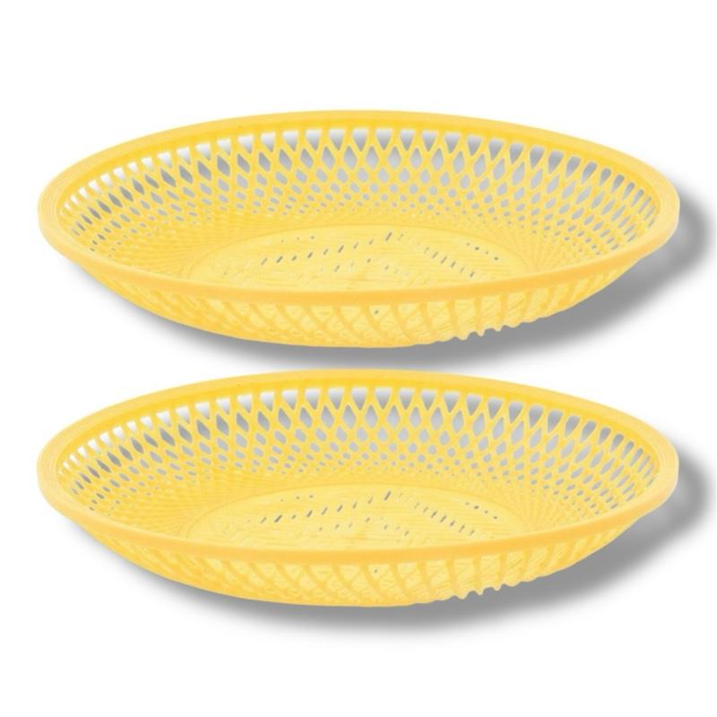 Round Plastic Food Serving Tray – Perfect for Snacks & Sides! Fries, Nuggets, Chapati, Nan, Popadom and more.
