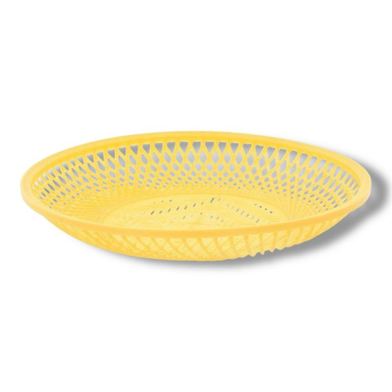 Round Plastic Food Serving Tray – Perfect for Snacks & Sides! Fries, Nuggets, Chapati, Nan, Popadom and more.