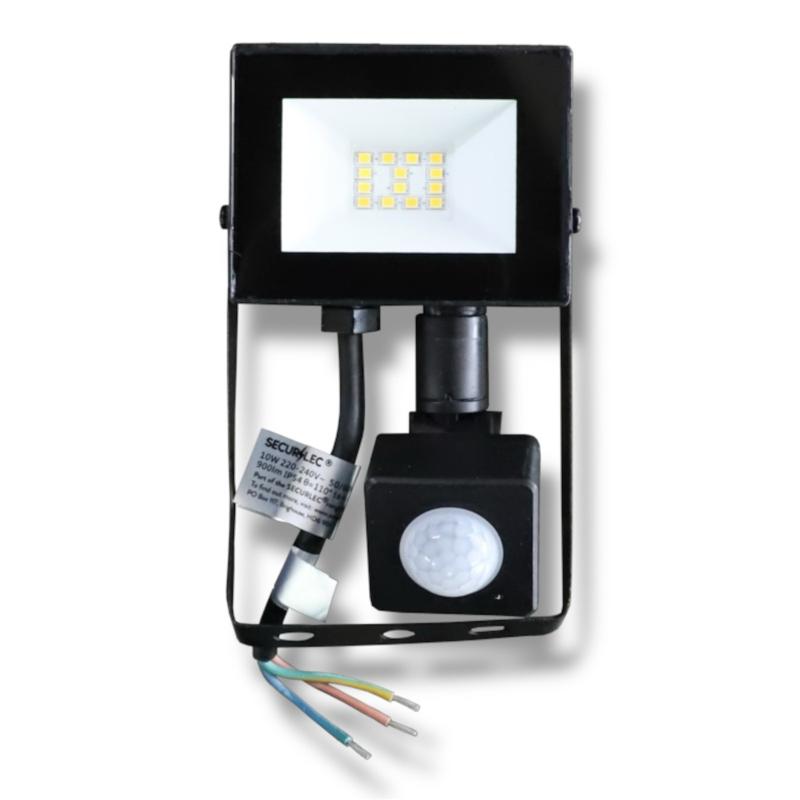 LED Floodlight, Motion Sensor, Security Light, Water Resistant, Securlec LED Floodlight PIR Sensor 4000K White | 100W Motion-Activated Security Light, IP54, Waterproof