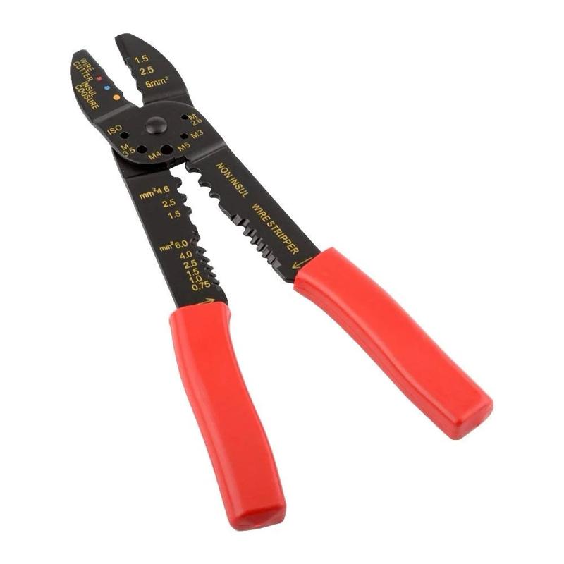 Wire Crimper And Stripper 8” For Electrical Cable | Electrician Tools | Tool Box Essential | Precision Wire Striper | DIY Tools | Professional Tools | VDE