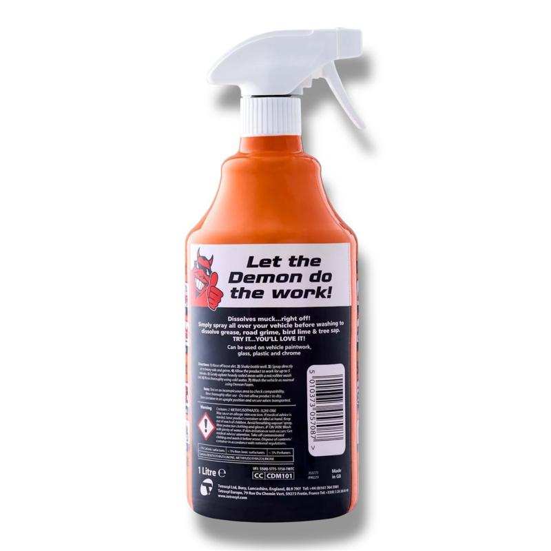 Pre-Wash Spray Car Cleaner 1L | Powerful Formula | Multi Purpose | Dirt Remover | Spotless Finish | CarPlan Demon Machine | Works On Paintwork, Glass, Plastic, Chrome, Car Wash, Detailing, Valeting, Cleaning | Auto Cleaning | Automotive products tools